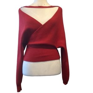 Olivaceous blouse sweaters color Red size M